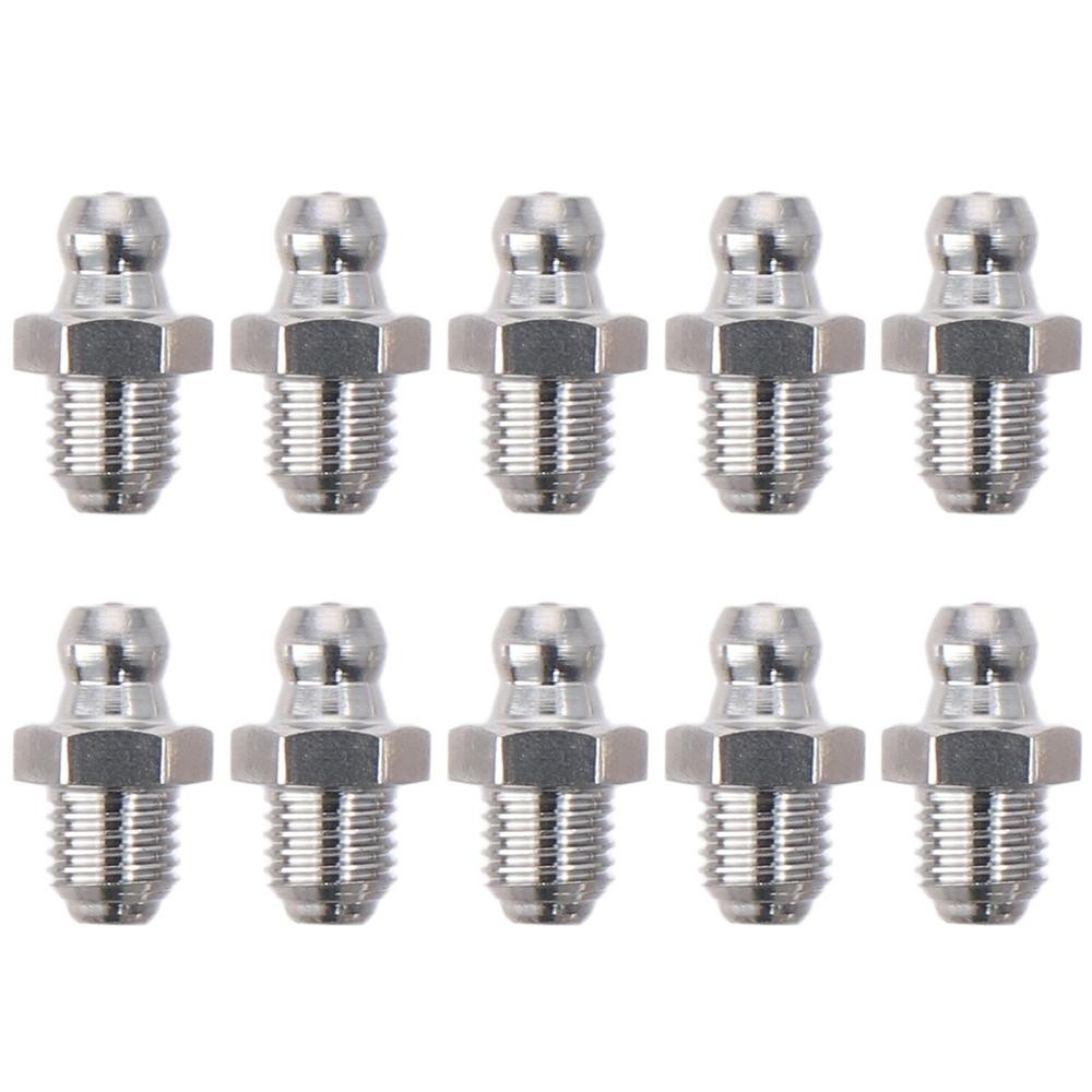 thumbnail image 2 of 6-Pack Brass M8 X 1mm Thread Straight Grease Zerk Nipple Fittings For Car, Truck, Motorcycle 2 of 14