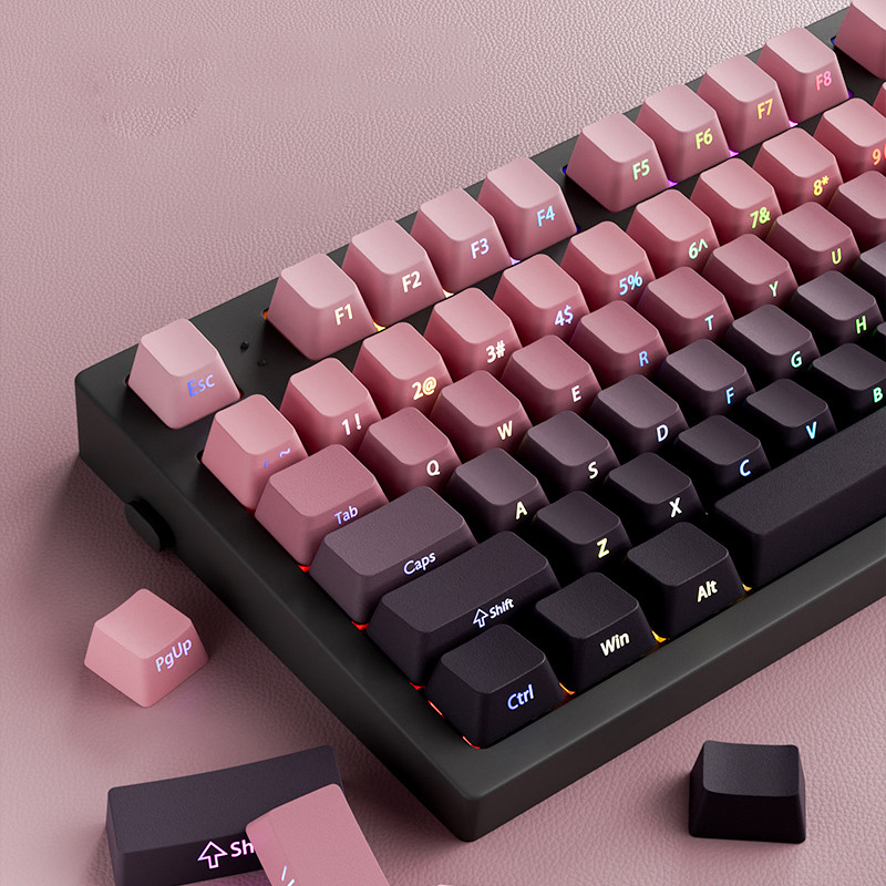 Red Bean Double Shot PBT Keycaps Side Print RGB Backlit Keycaps OEM ...