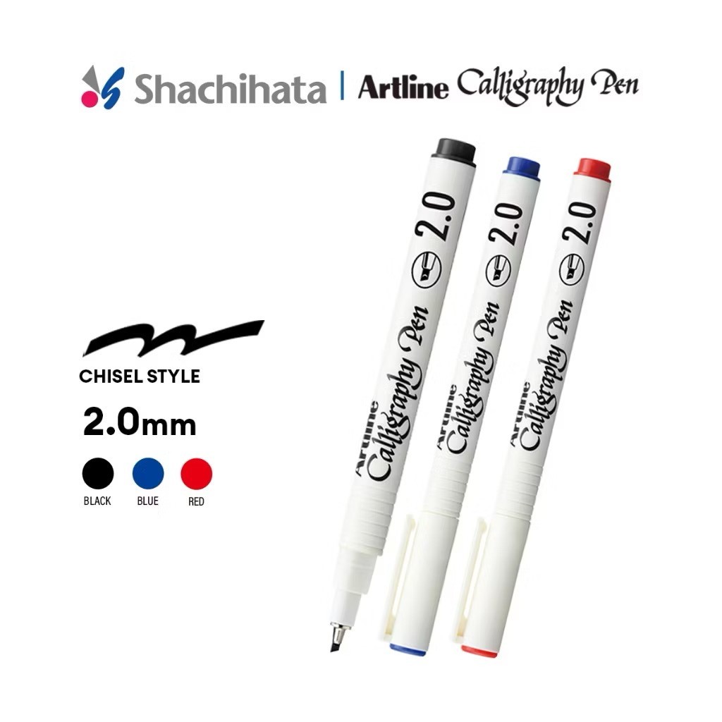 Artline Chisel / Flat Style Calligraphy Pen Lettering and Illustrations ...