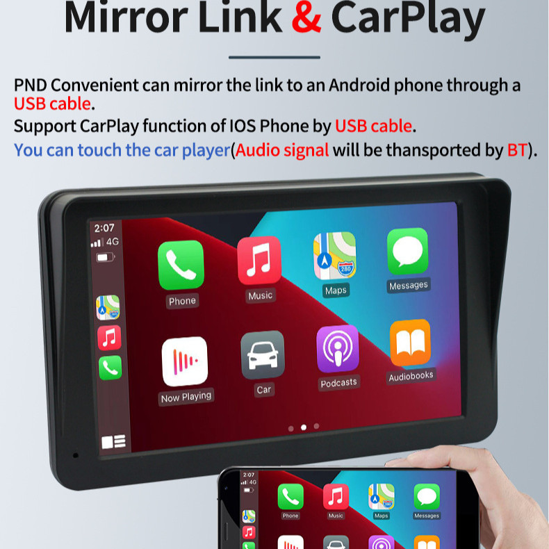Universal 7inch Car Radio Multimedia Video Player Wireless Carplay And ...