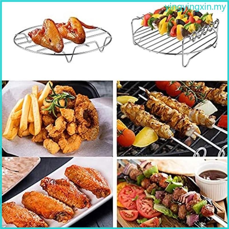 YIN Air Fryer Roasting Barbecue Grill Holder Rack for Fries Bacon ...