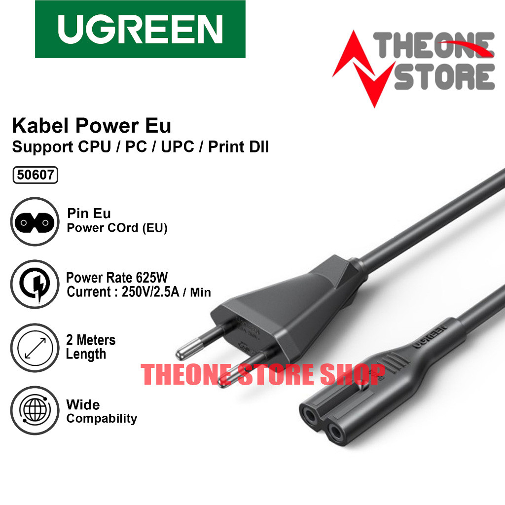 Ugreen Power Printer Cable / Number 8 Cable AC Cord 2 250V | Shopee ...