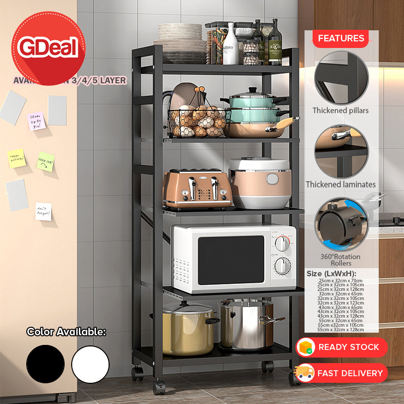 GDeal 3/4/5 Layer Kitchen Shelf Microwave Oven Storage Rack Cabinet ...