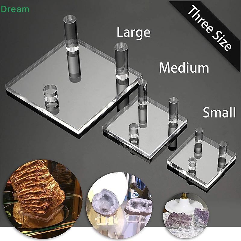 Acrylic Display Stand Holder Suport Shelf Base For Minerals Rock ...