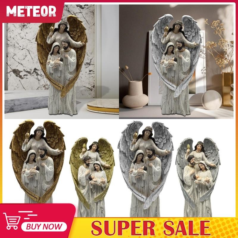 [meteorMY] Angel Holy Family Figurine Religious Gift Statue Collection ...