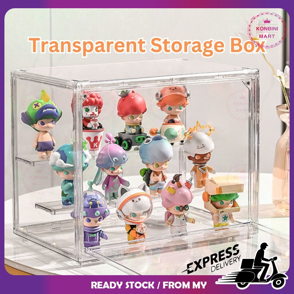 Transparent Labubu Storage Box Storage Organizer Blind Box Acrylic ...