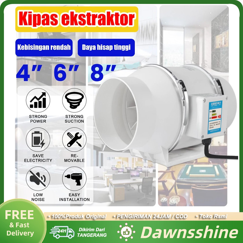 4" 6" Silent Exhaust Fan Extractor Wall toilet Window mountable Exhaust ...