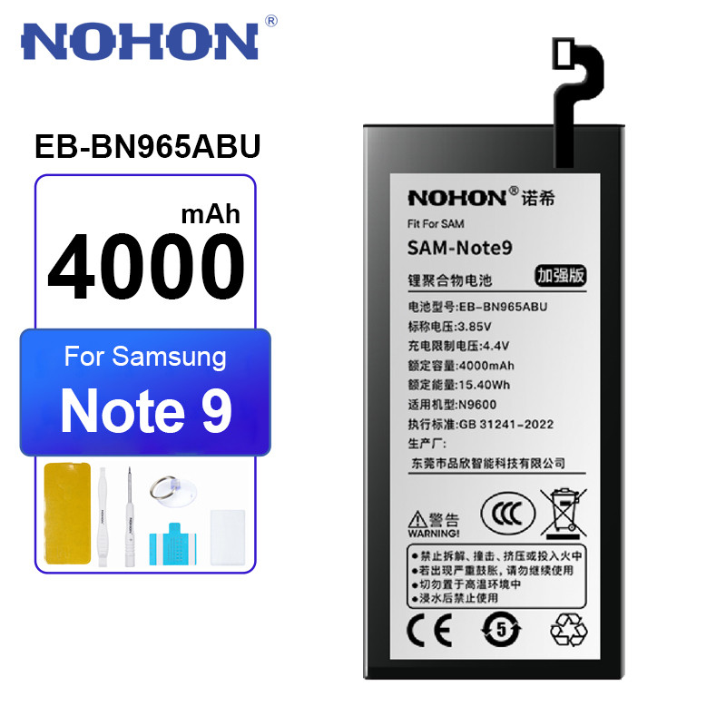 NOHON EB-BN965ABU Battery for Samsung Galaxy Note 9 10 20 Ultra Note10 ...