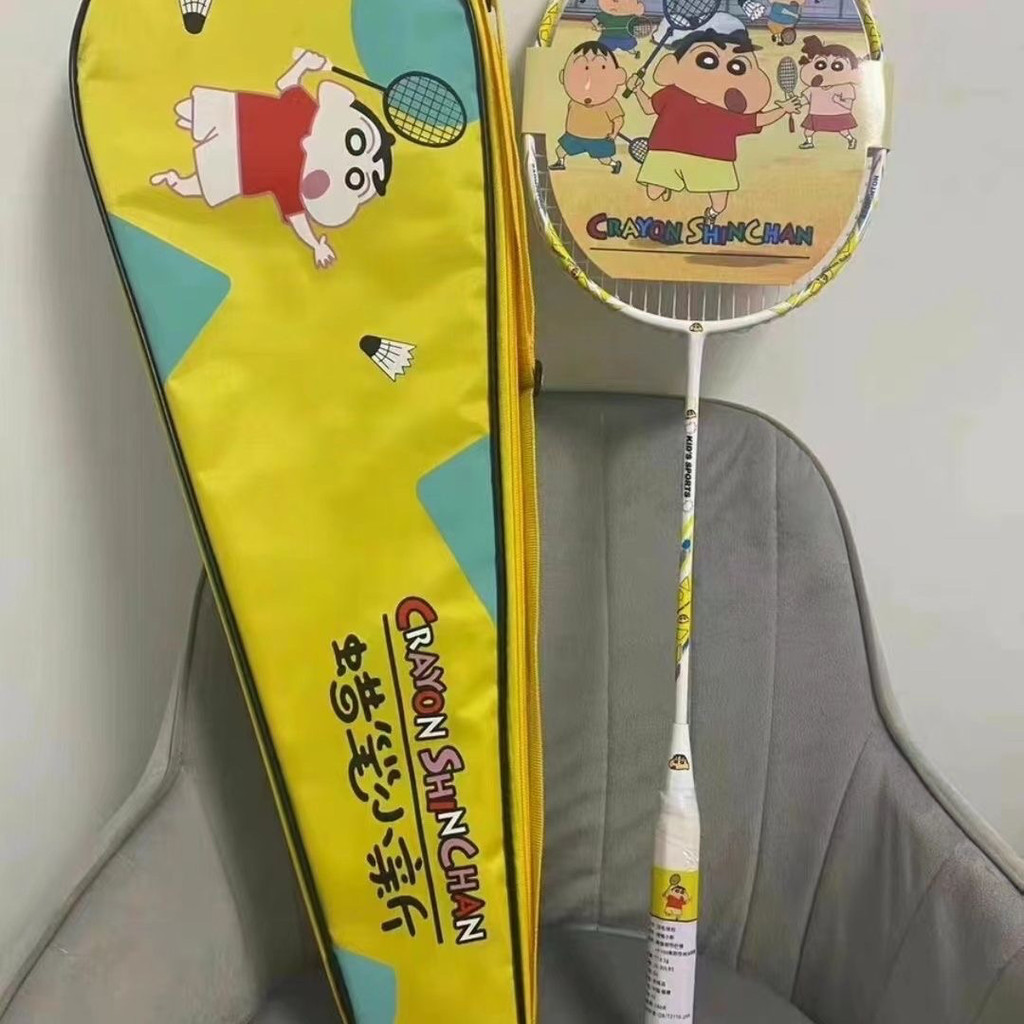 badminton racket 蜡笔小新羽毛球拍4ug5超轻碳素单支成人碳素纤维学生耐打 现货 热卖Ready Stock | Shopee ...