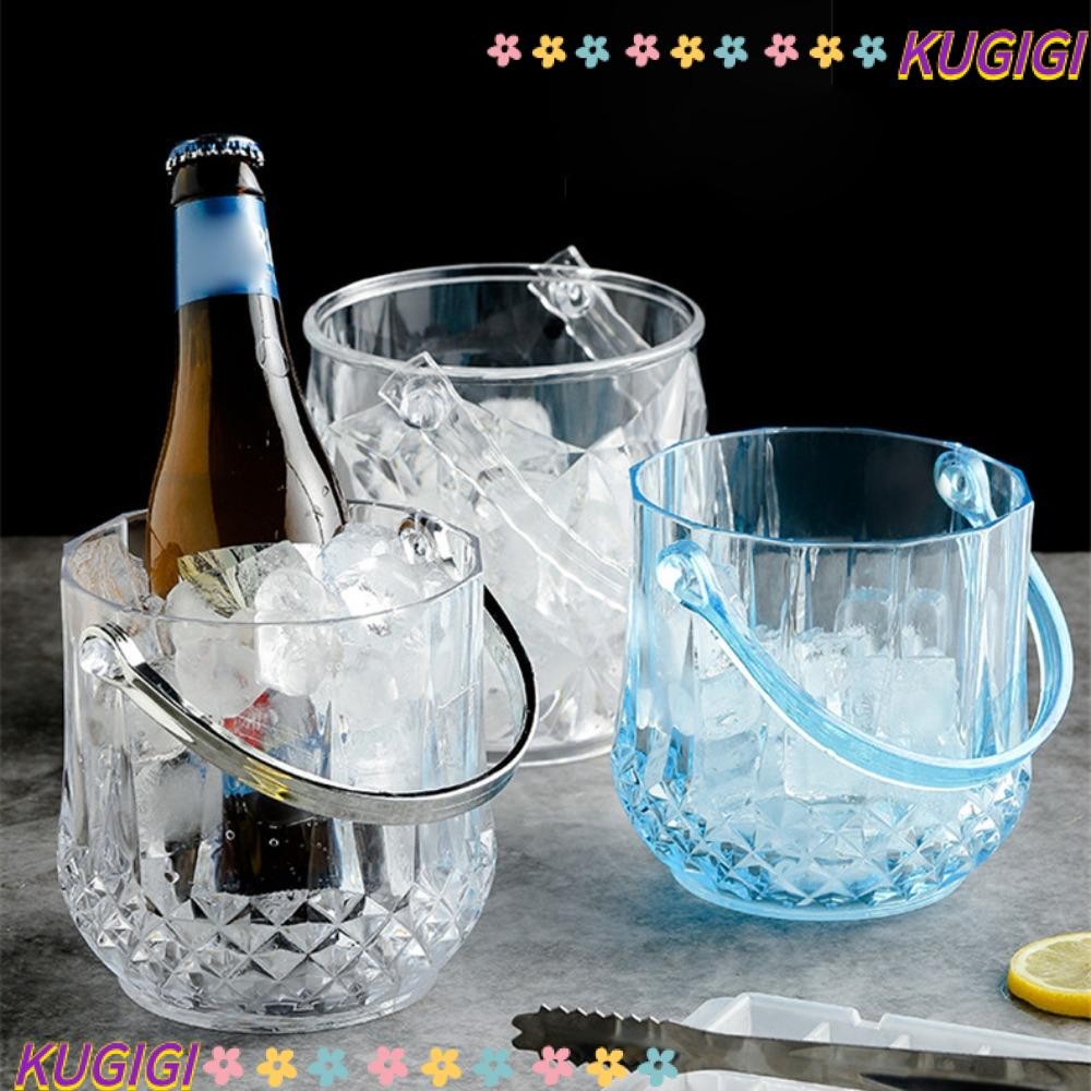 KUGIGI Ice Cube Container, Transparent Durable To Fall Ice Bucket, Easy ...