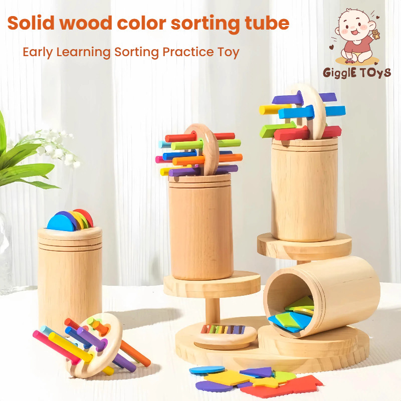 Color and Shape Sorting Toy for Toddlers, Shape and Color Matching Game ...