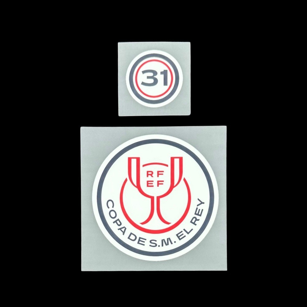 OFFICIAL Copa Del Rey 2025 + 31 Champions Patches (FC Barcelona ...