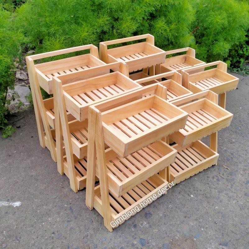 Modern Wooden Onion Rack I Minimalist Multipurpose Kitchen Spice Rack ...