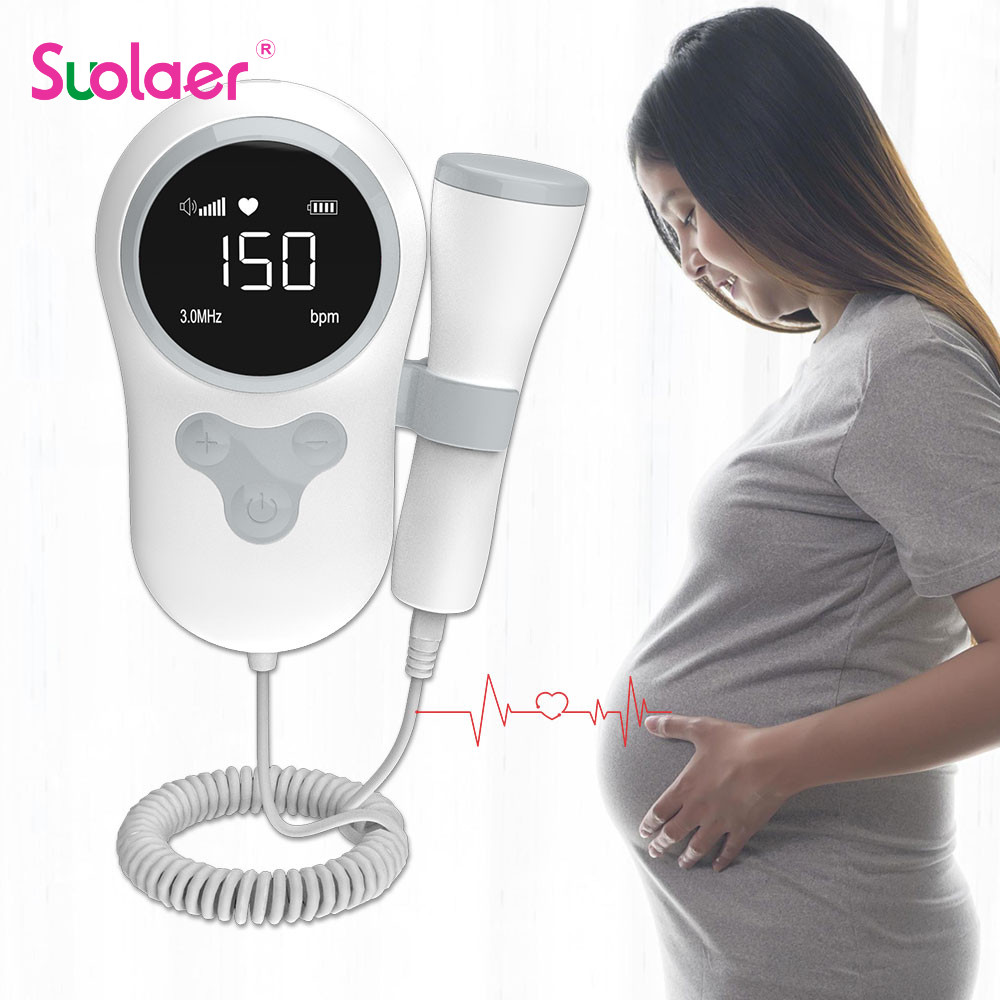 Suolaer Household Doppler Fetal Heart Rate Monitor for Baby Pregnancy ...
