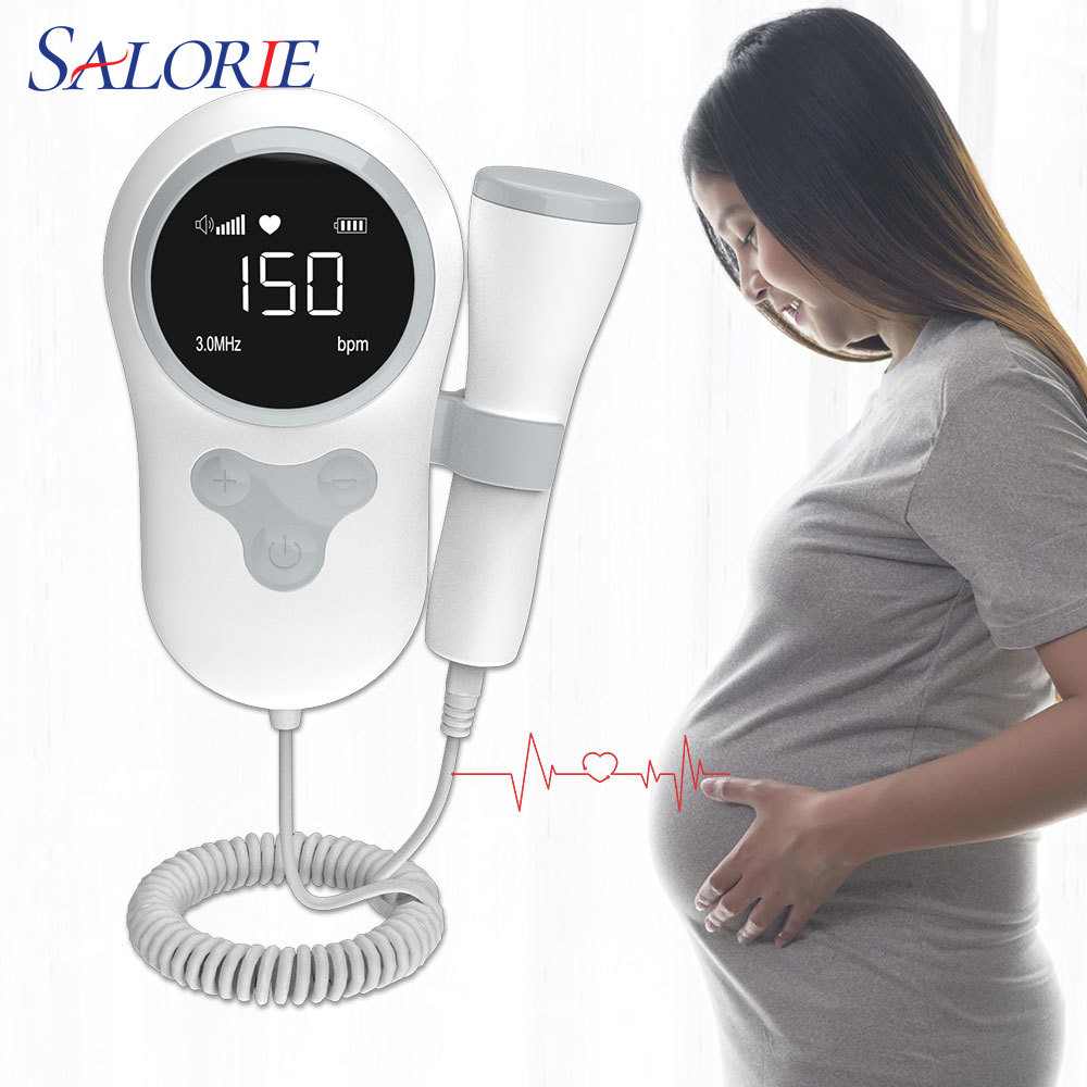 Salorie Fetal Doppler Heart Rate Monitor for Baby Pregnancy Heartbeat ...
