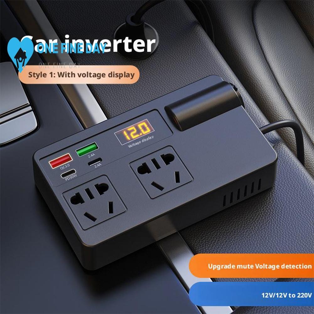 BESTEK 200W Car Inverter 12V-230V with 4 Smart USB Ports (4.2A Total) and 2 EU, Voltage Converter for Camper/Boat Modified Sine Wave with Multi