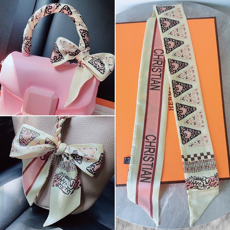 Silk Scarf Tie Bag Handle Ribbon Winding Ribbon Tie Ribbon | Shopee ...