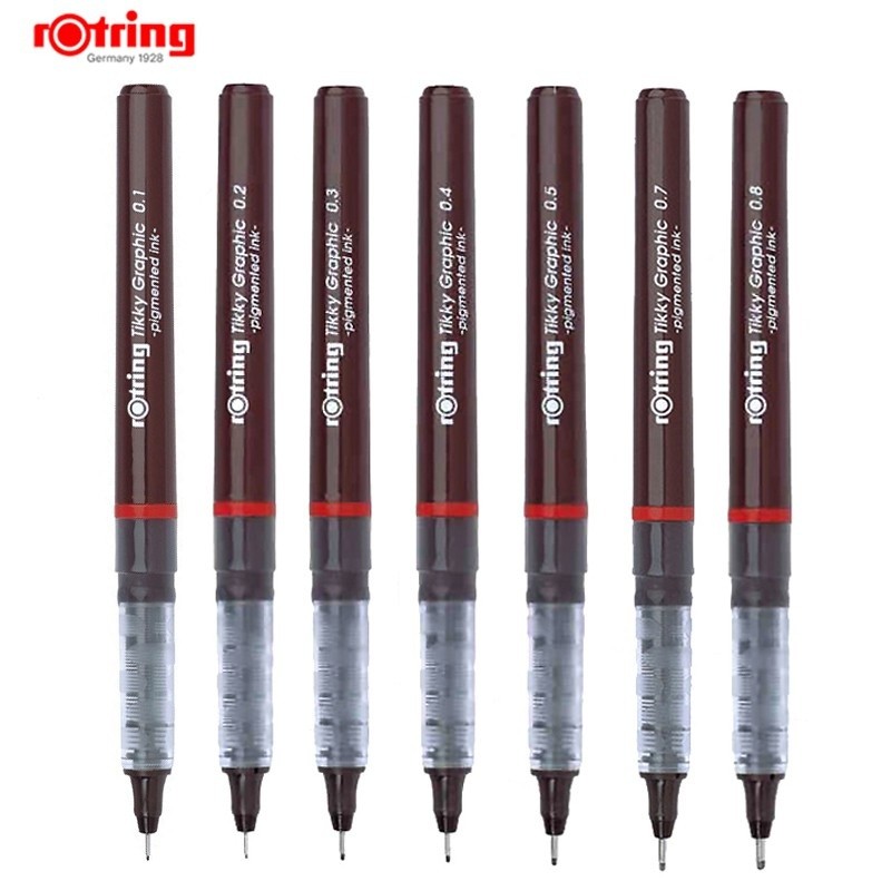 Rotring Tikky Graphic pen black Porous-Point Drawing design Pen ...