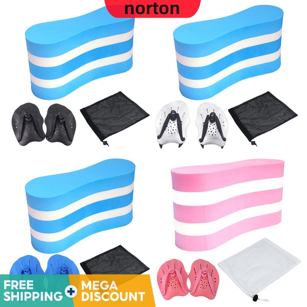 Pull Buoy Hand Paddles Set Flotation EVA Foam Leg Float Pool Training ...