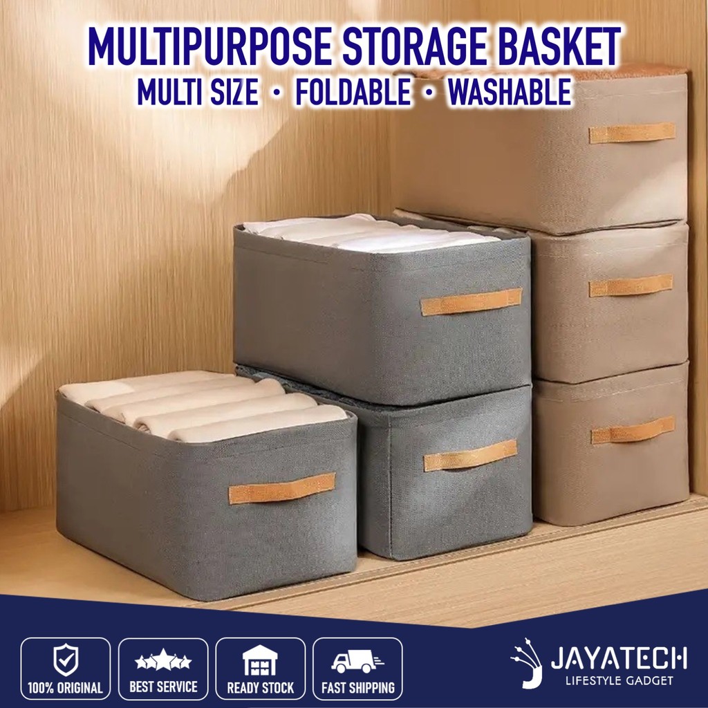 MULTIPURPOSE STORAGE BASKET CLOTH STORAGE BOX KOTAK SIMPANAN CLOTH ...