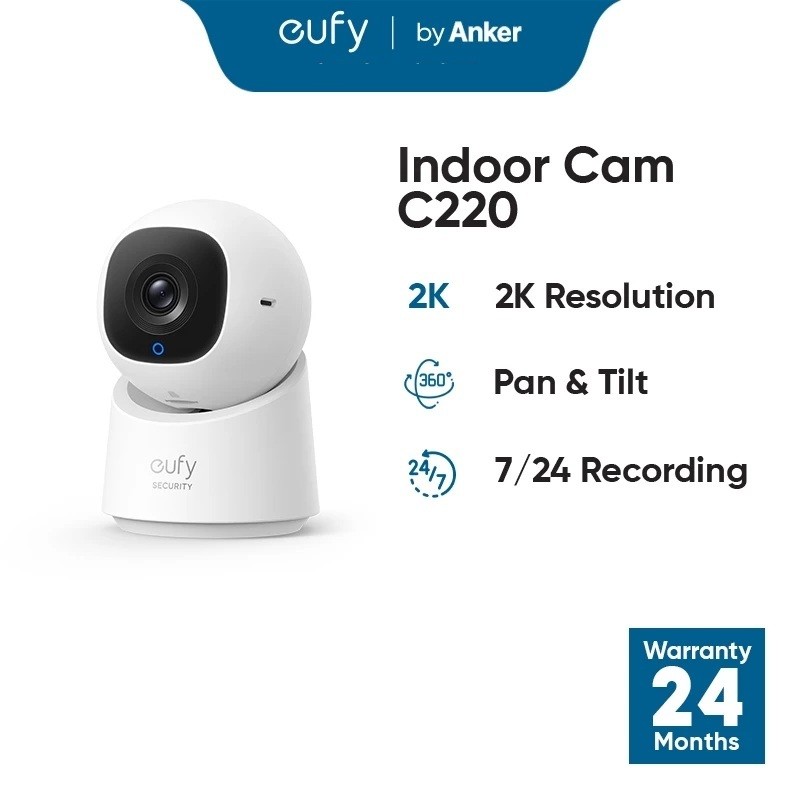 Eufy Security Indoor Cam C220 -T8W11 | 2K Resolution with 360 ...