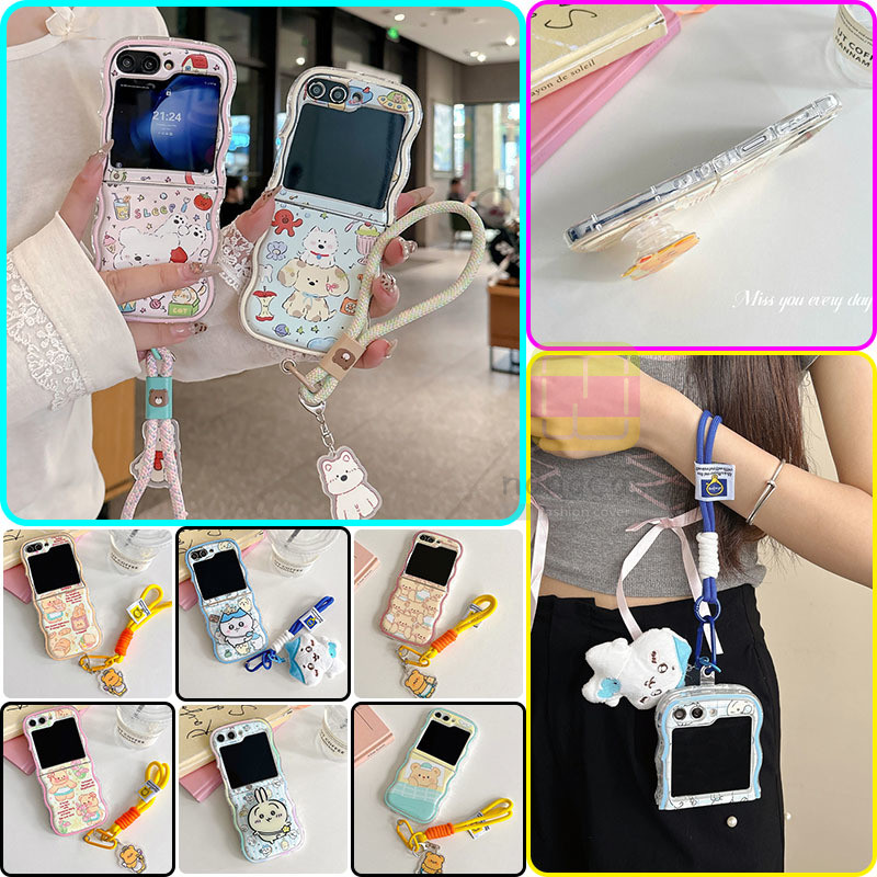 Cute Cartoon Bluebell Butter Bear Wave Side Print Phone Case with ...