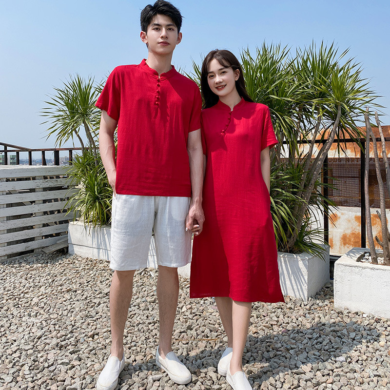 Chinese New Year Couple Matching Outfits Chinese Style Couple Set