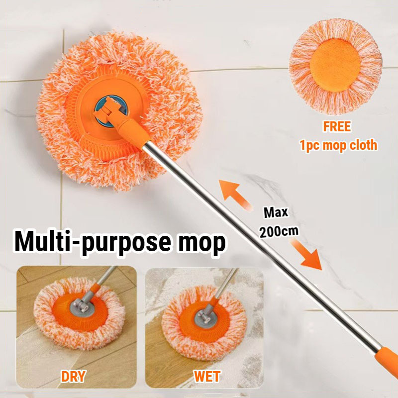 2M Sunflower Mop Extendable Rotating Dust Mop Floor Wall Ceiling window ...