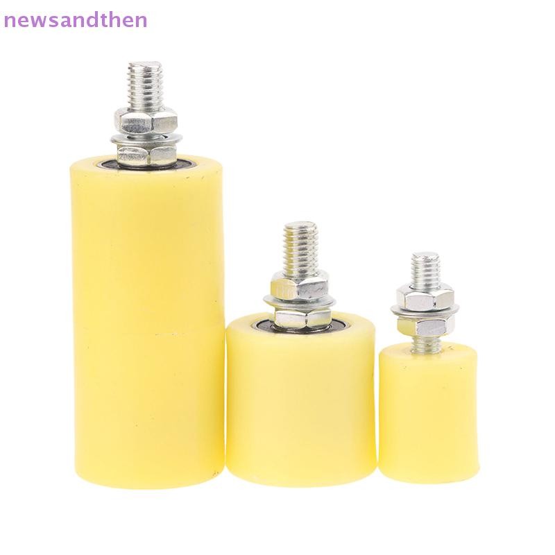 PU Polyurethane Pulley Roller With Two Bearing Guiding Wheel Flat