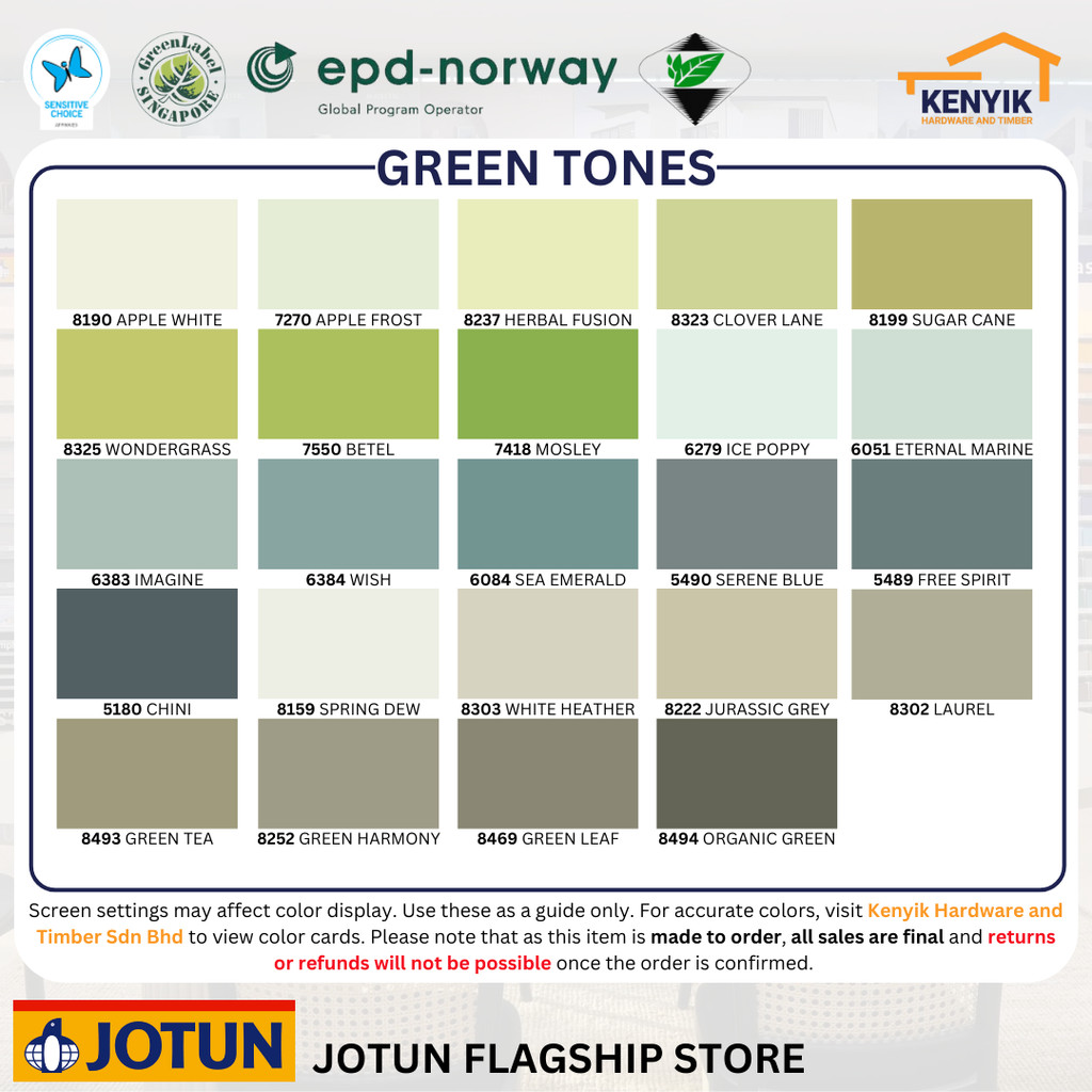 JOTUN 5 Litre Majestic Pure Colour - Super Matt (Interior Paint) (Tak ...
