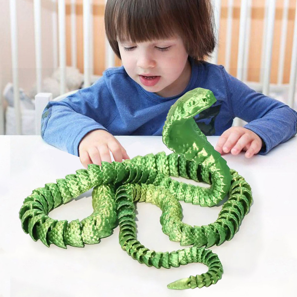 {bluelans} Educational Snake Model Movable Joints Snake Toy Articulated ...