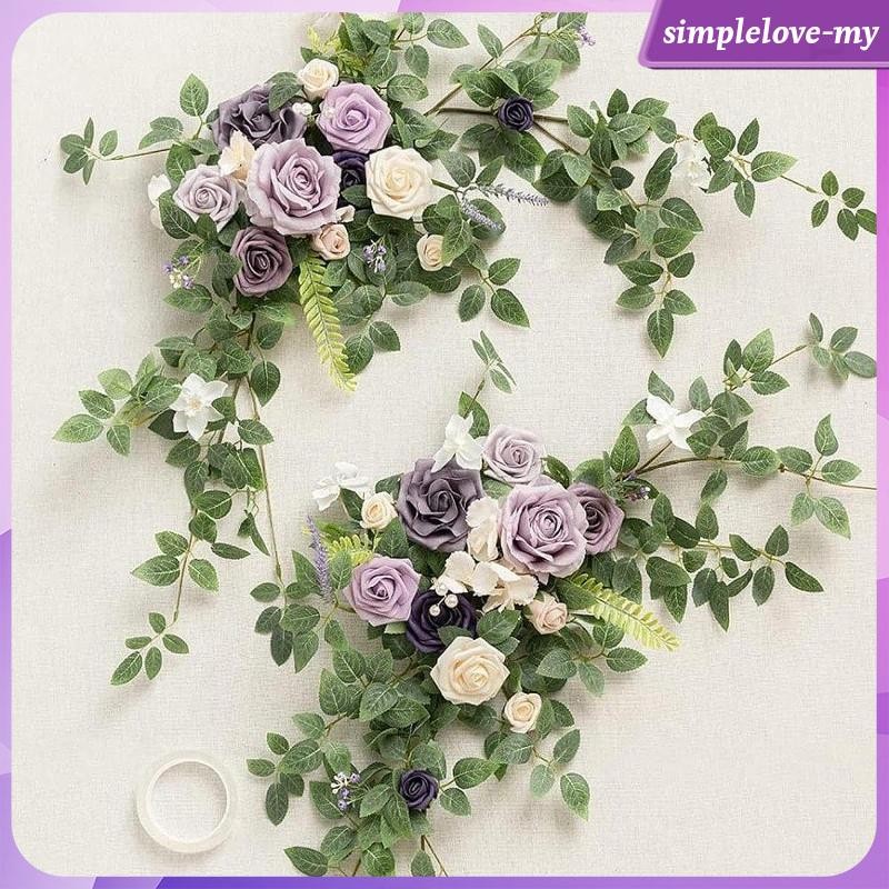 Wedding Arch Flowers Swag Set Of 2, Artificial Flower Swags For Wedding Arch Welcome Sign Flower Decor Decoration, Artificial Floral Swags For Reception Backdrop Floral Arrangements P 39035158