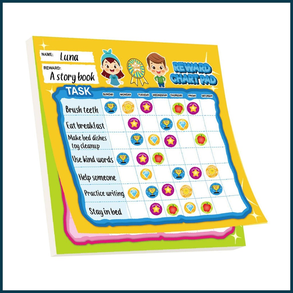 Toddler Sticker Chart Magnetic Reward Sticker System Educational ...