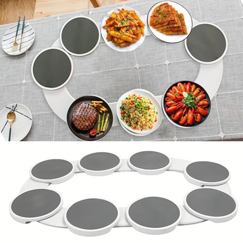 Rotating Dining Table Tray Non Skid Lazy Susan Convenient Rotating Food ...