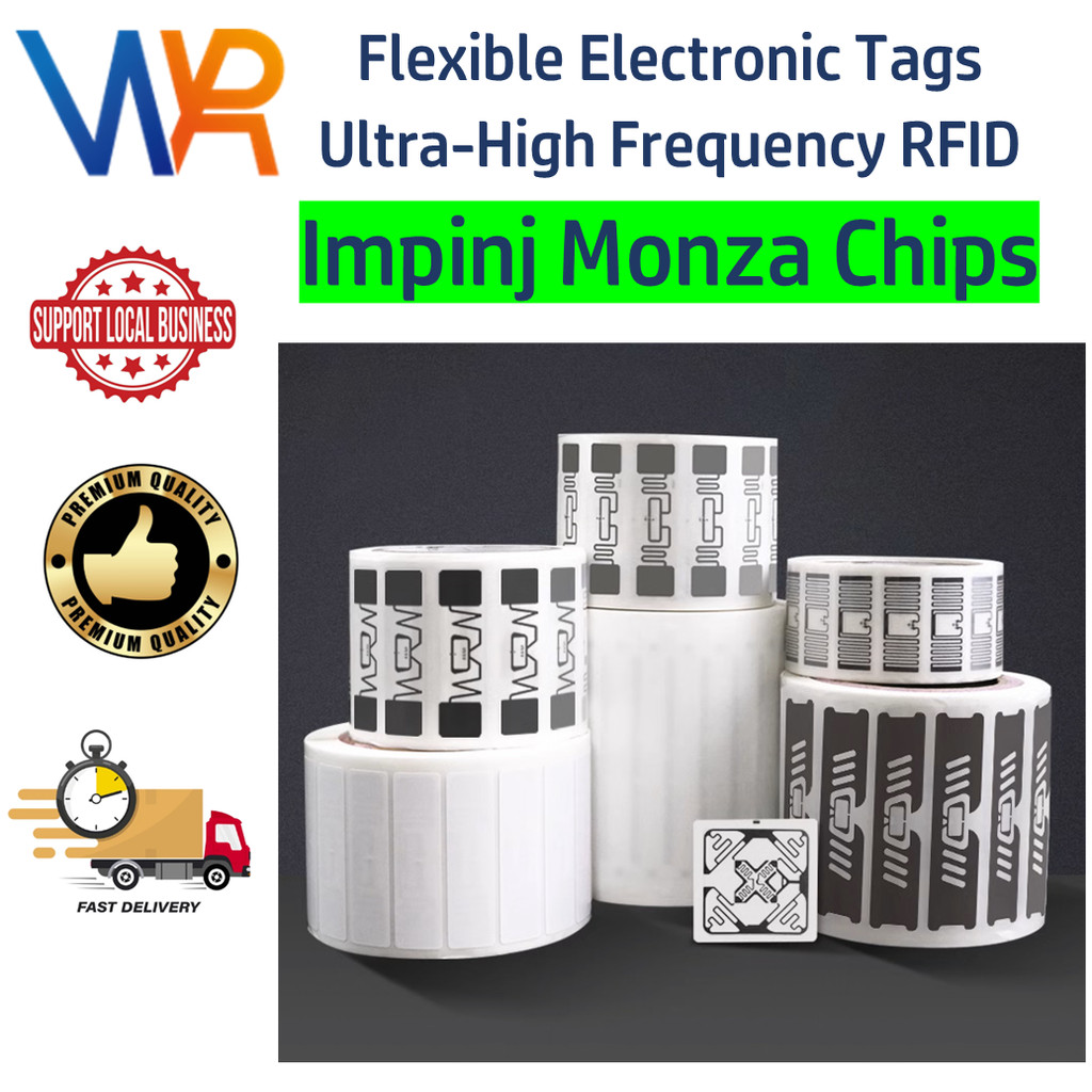 UHF RFID tag sticker Wet Inlay 915mhz Impinj Monza Chipset | Shopee ...