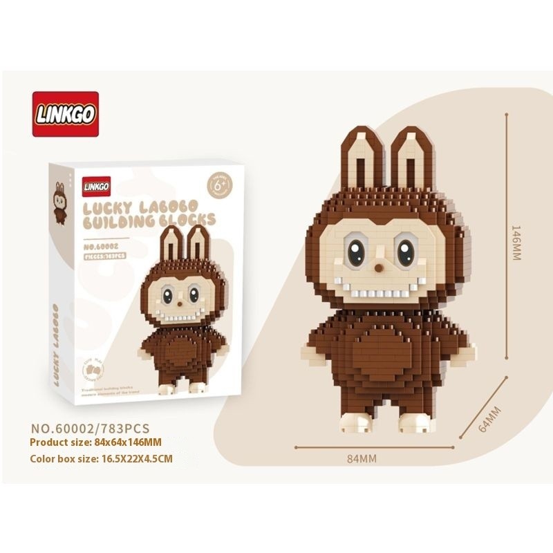 Diy diy Pop Mart Labubu Building Blocks Boys Girls Toys Desktop ...