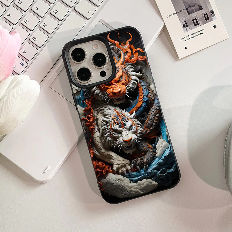 For iphone 16 pro Case 15 11 12 13 14 pro max The battle between dragon ...