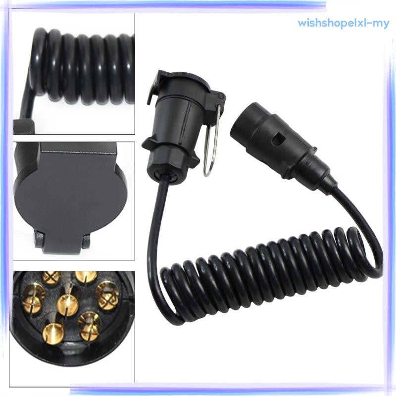 [WishshopelxlMY] 7 Pin Trailer Extension Cable Circuit Cable Direct ...