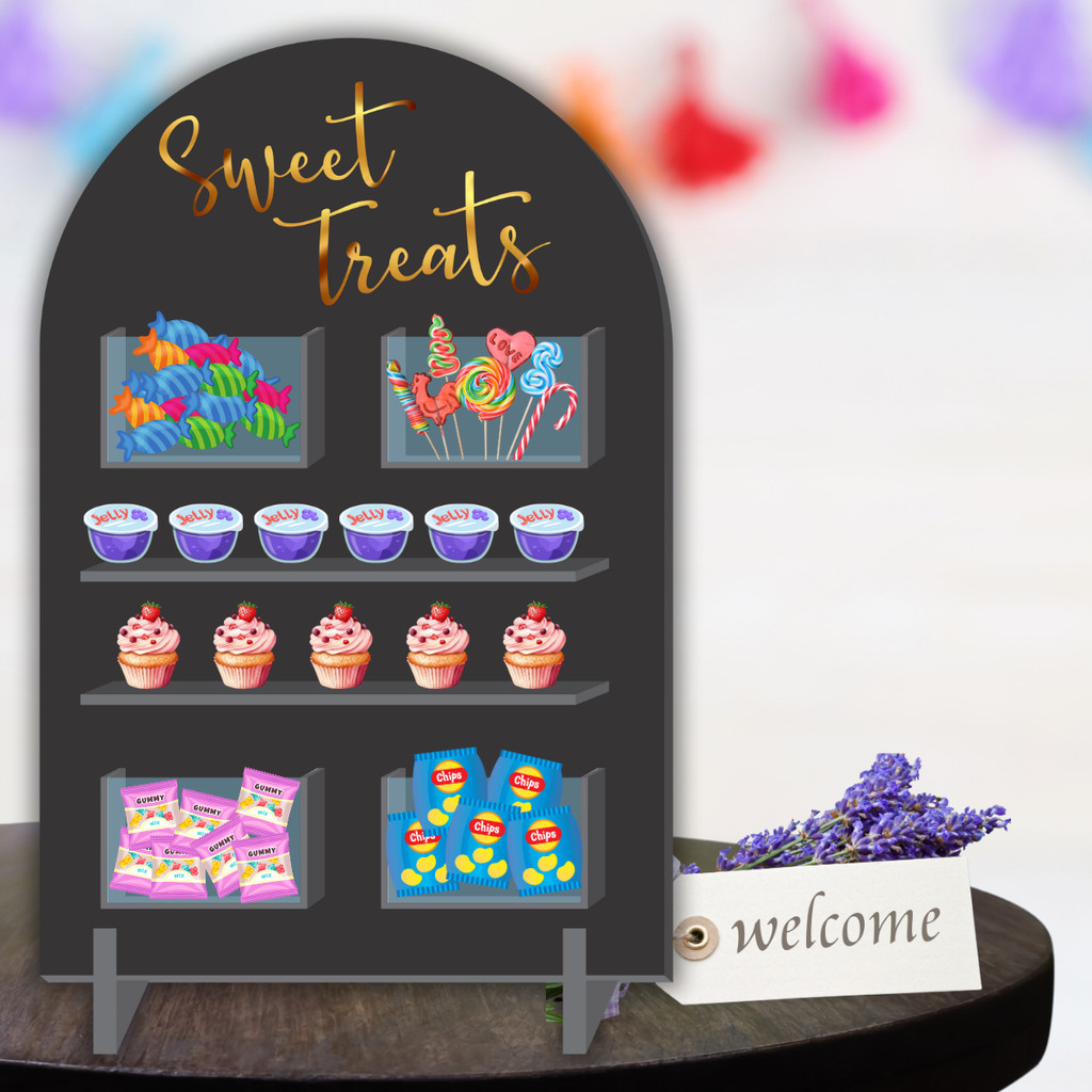 Tabletop candy wall dessert wall snack wall cupcake rack display board ...