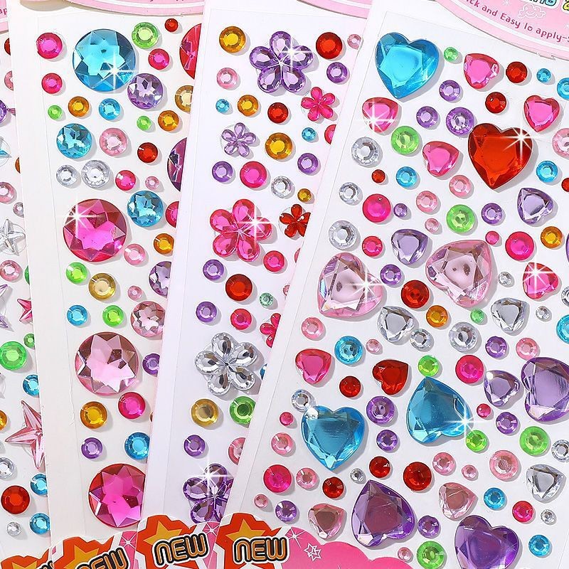Acrylic diamond stickers Mini colored diamond stickers star shaped ...