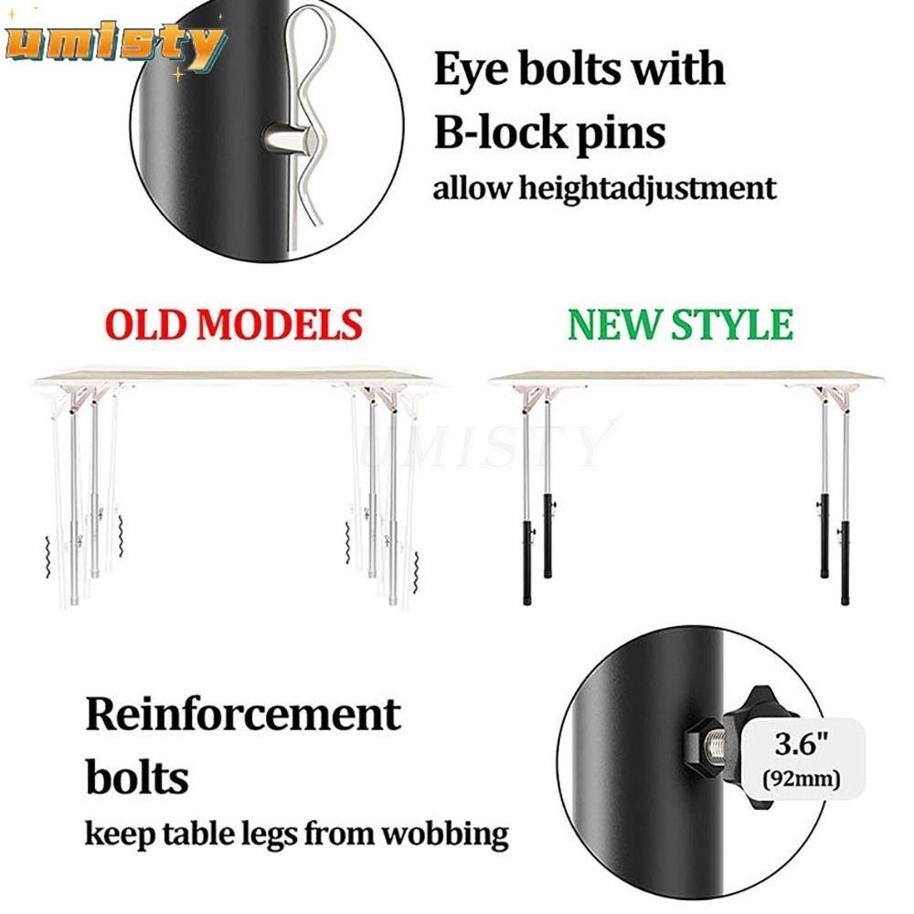 UMISTY Table Leg Extenders, Stainless Steel Furniture Leg Desk Leg ...