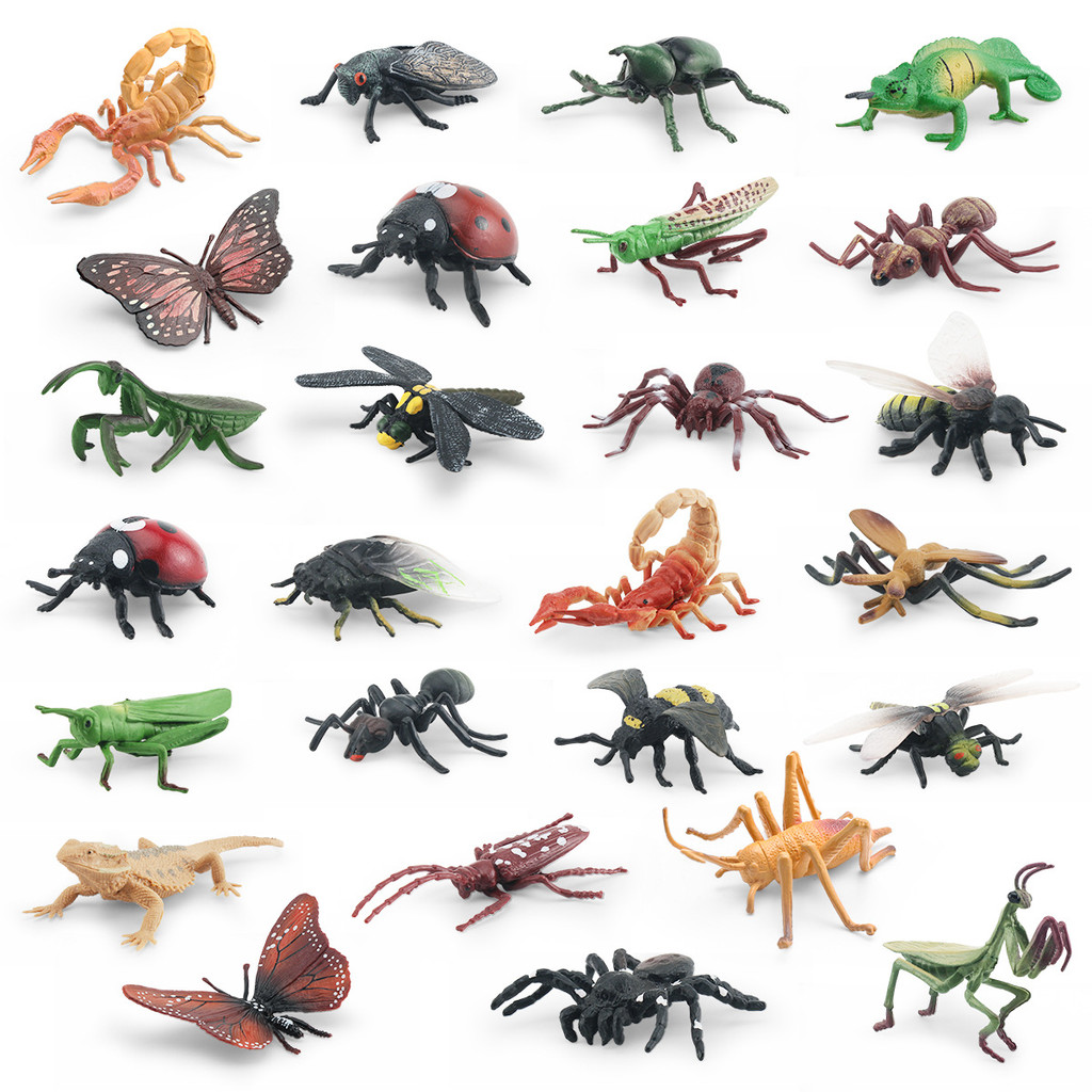 Simulation Wild Insect Model Set Lizard Scorpion Spider Bee Ladybug ...