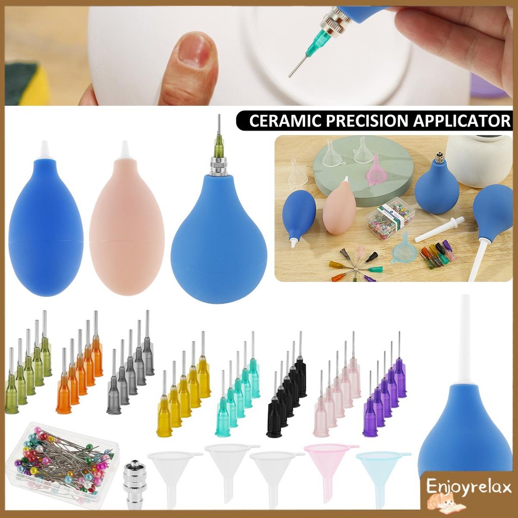 Bouteille De Précision Pour Poterie Avec Aiguilles Fines - Applicateur à Presser Pour Argile Et Glaçure - Kit Outil Céramique Adulte