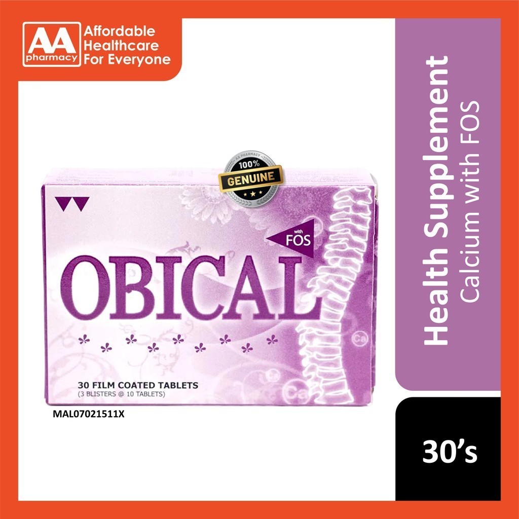 Obical (Calcium With FOS) Film Coated Tablets (30's) | Shopee Malaysia