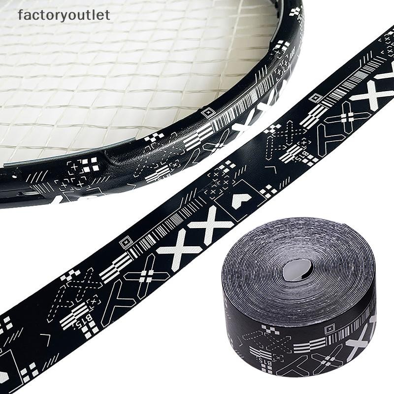 FCMY 1Roll 500CM ck White Print Tennis Racket Paddle Head Protection ...