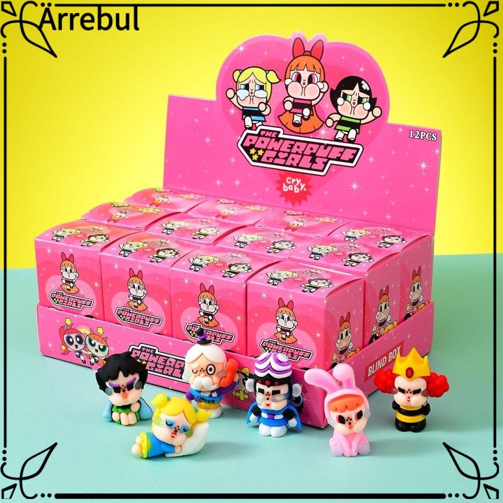 ARREBUL 12/24 Pcs Cartoon Box, Labubu Popbean Mini Ornaments, The ...