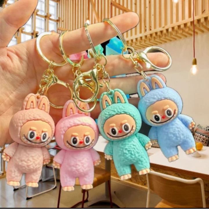GANTUNGAN [ORIGINAL] Premium Labubu Keychain Latest Motorcycle Backpack ...