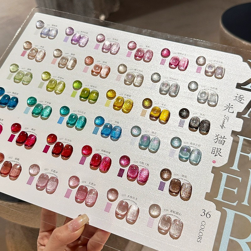 2025 new popular 36color cateye nail polish gel full set of explosive
