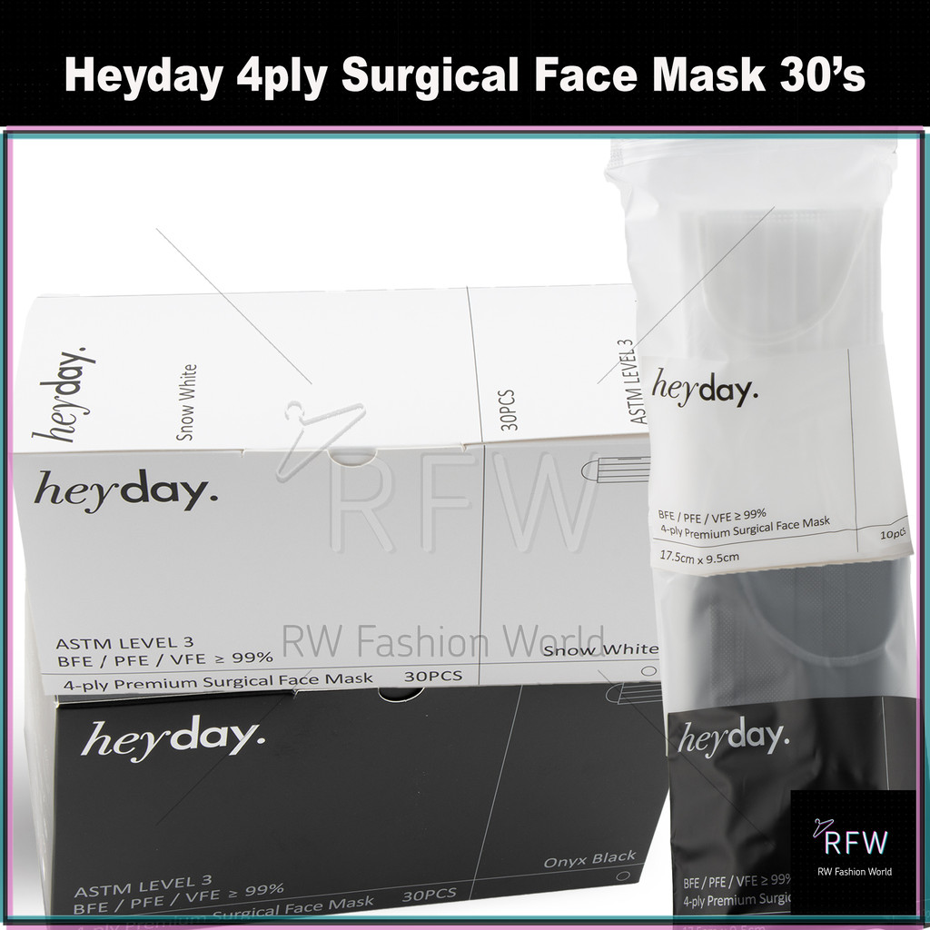 Heyday 4ply Surgical Face Mask 30’s / Pelitup Muka | Shopee Malaysia