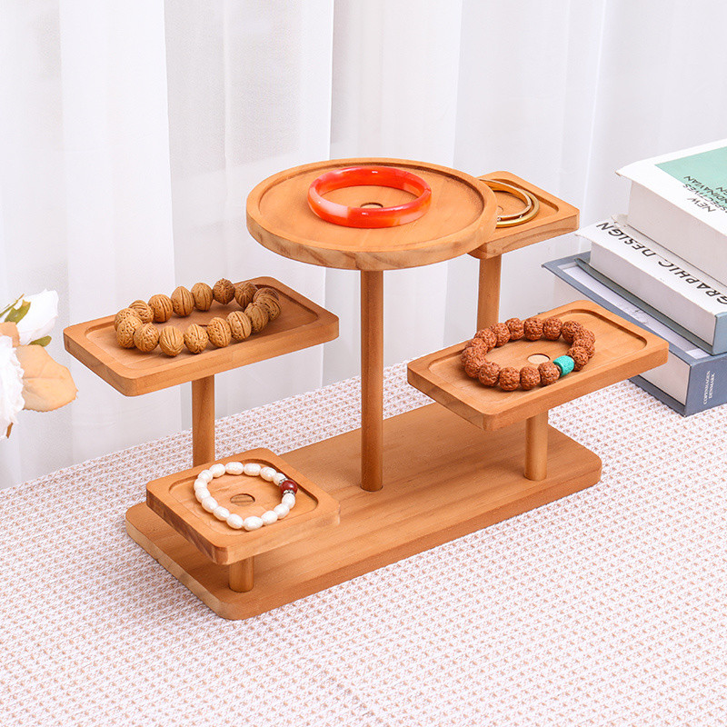 Dim Sum Solid Wood Stall Display Stand Ladder Display Stand Ornaments ...